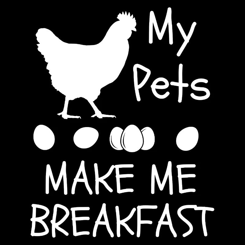 Mes animaux me préparent le petit-déjeuner Élevage de poulets drôle