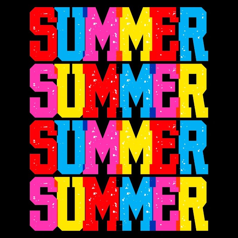Retro Pop Art Summer Repeated Typography