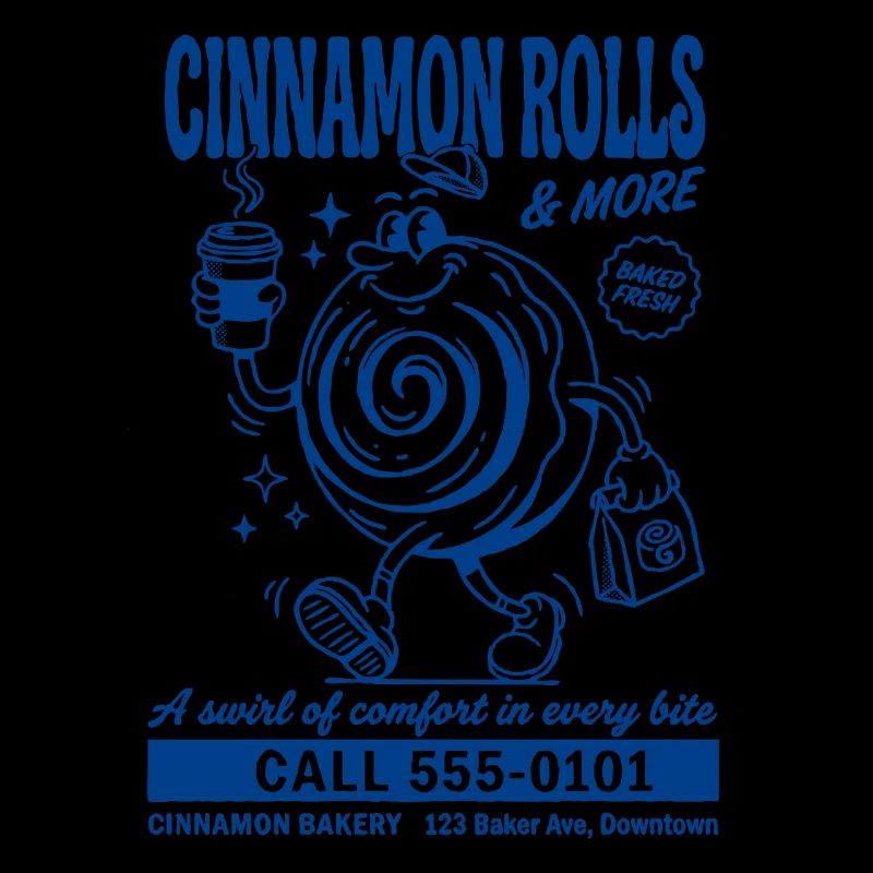 Retro Cinnamon Roll Bakery