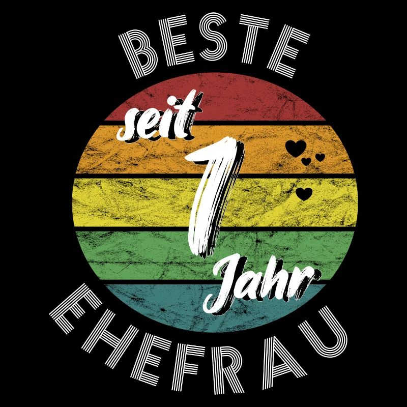 beste Ehefrau seit 1 Jahr 1. Hochzeitstag retro