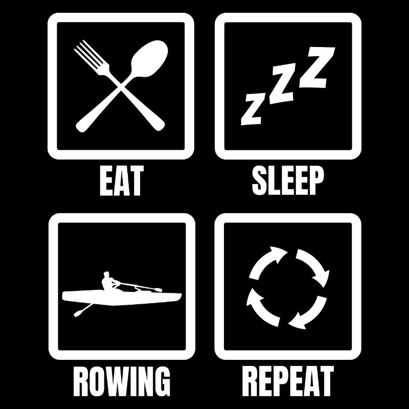 Manger, dormir, ramer, répéter