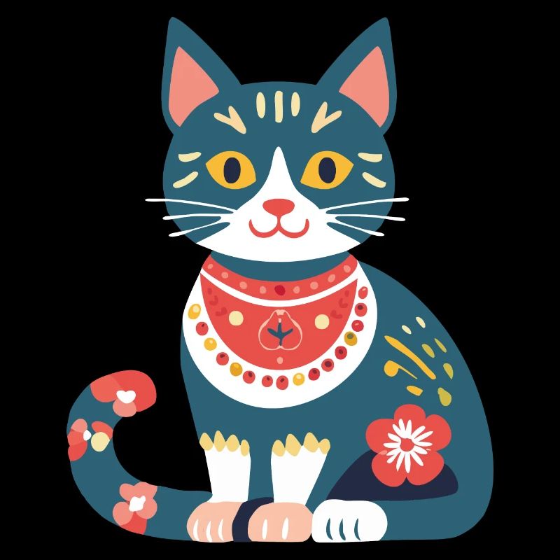 süße Folklore-Katze