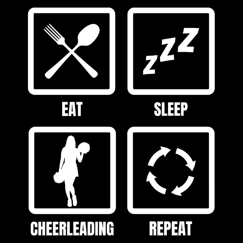 Manger dormir Cheerleading Répéter