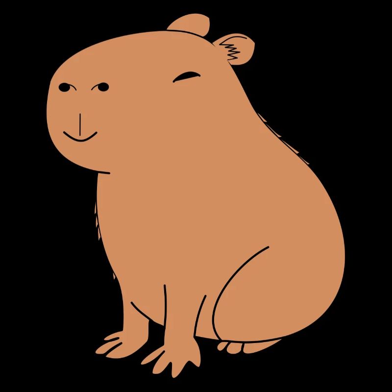 Capybara heureux