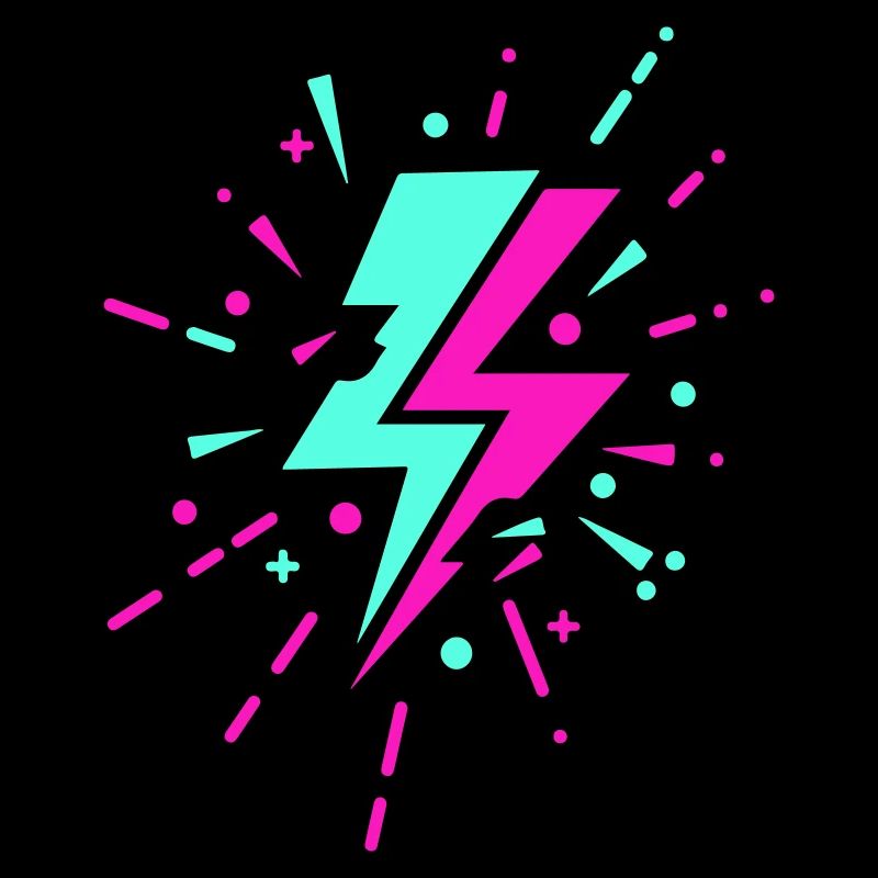 Retro Blitz bunten Stil