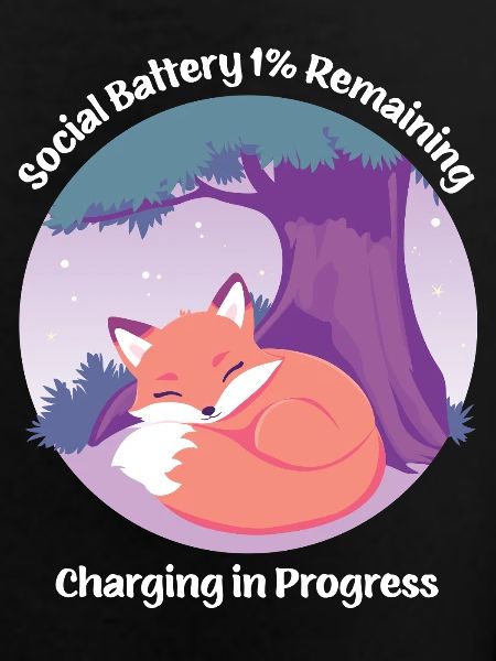 Cute fox with tree