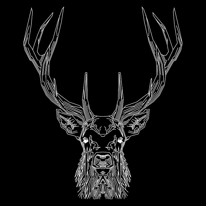Tech Deer – Geometric Deer in White
