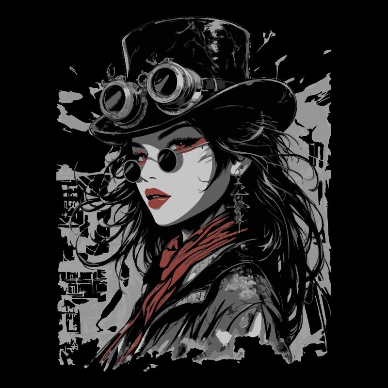 Steampunk Diva mit Goggles