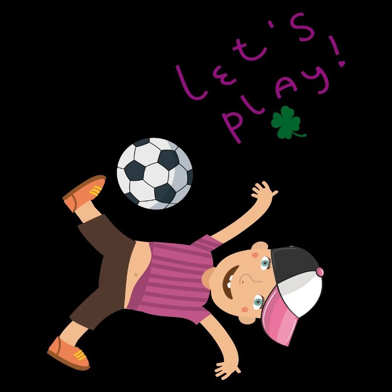 kleiner Junge mit Fußball