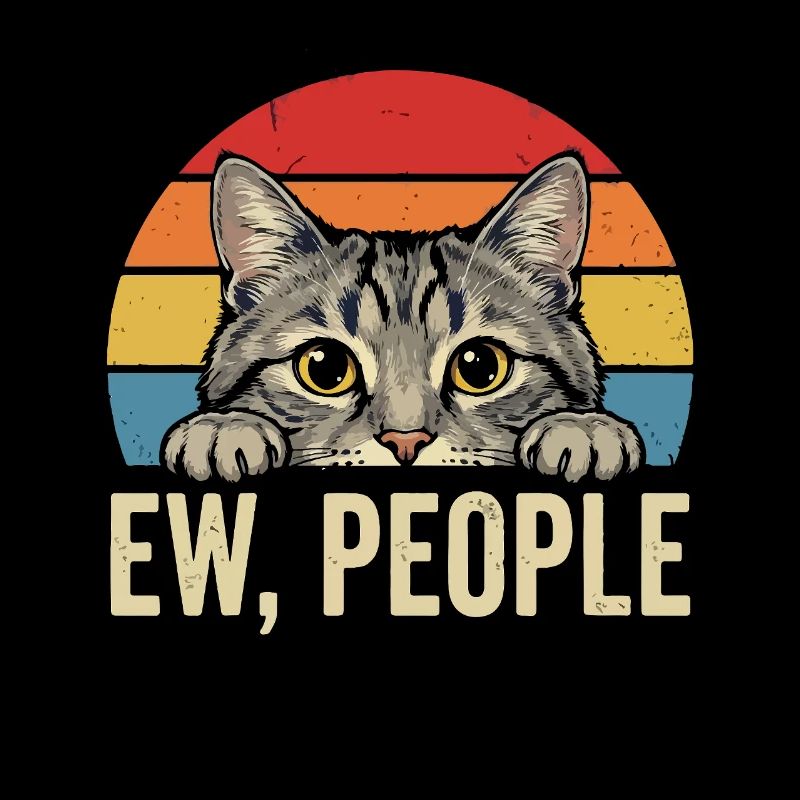Vue du chat dans des gens Retro Rainbow Ew