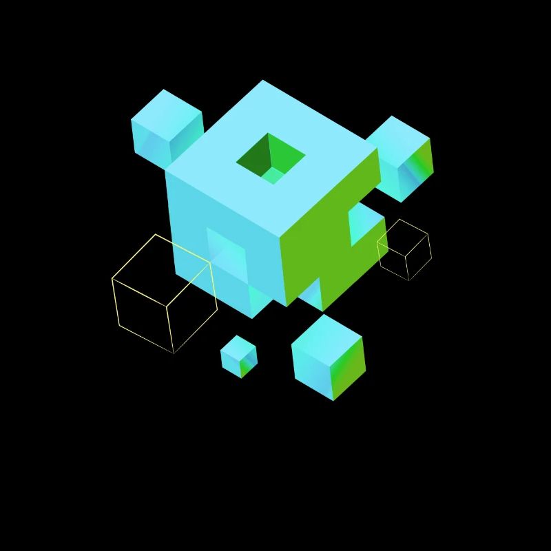 cube pixel 3d nerd game mind craft Rubix Zauber