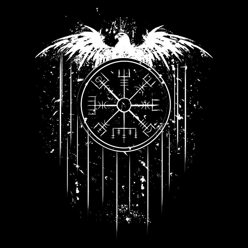 Vegvisir Runic Compass - Eagle Celts Vikings
