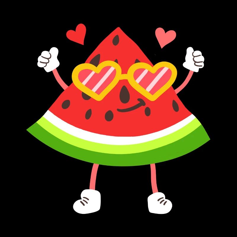 Wassermelone Obst Kawaii