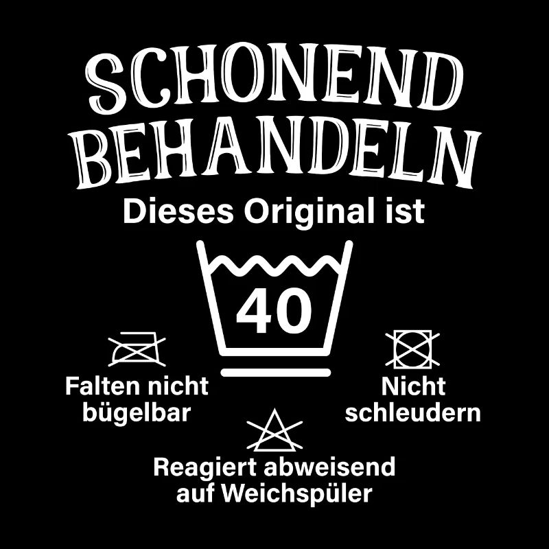 Schonend Behandeln Vierzig Geschenk 40. Geburtstag