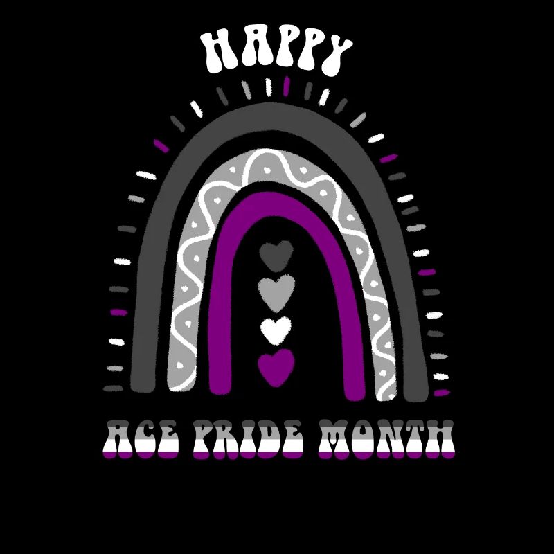 Happy Ace Pride Monat Asexual Boho Regenbogen