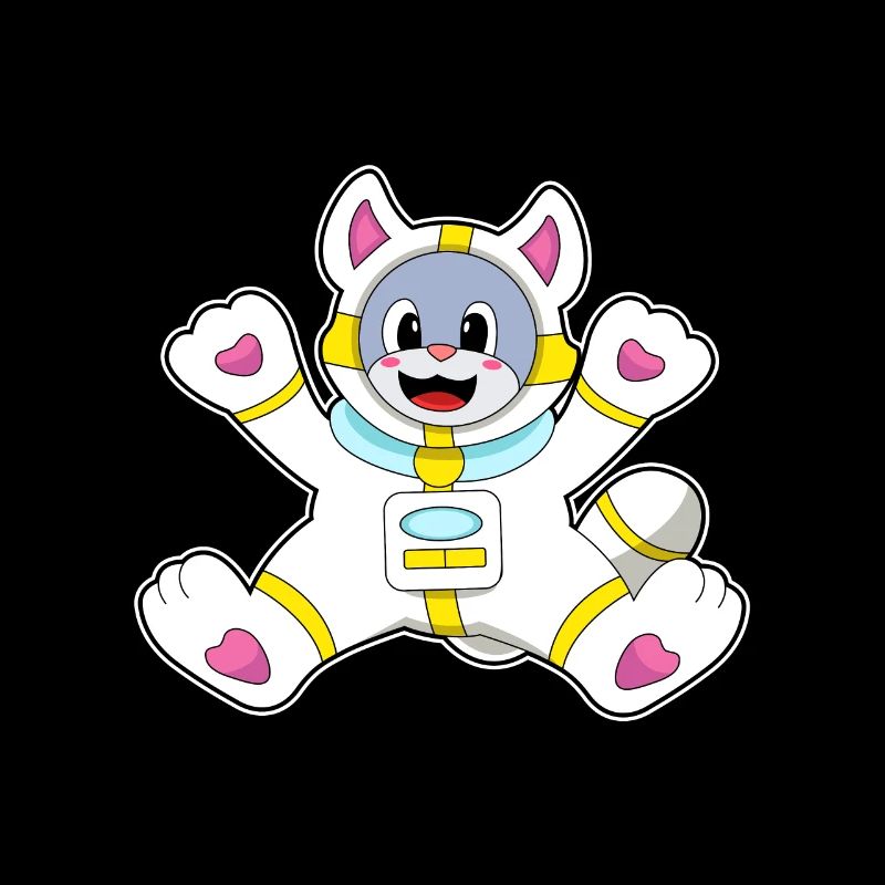 Cat Astronaut Space