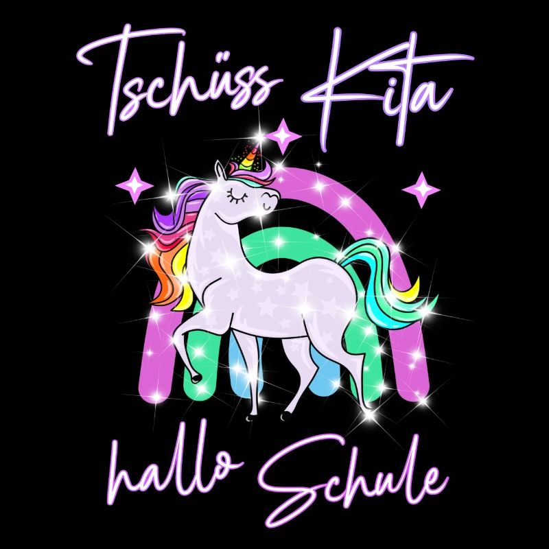Tschüss Kita! hallo Schule Einhorn