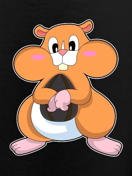 Hamster with walnut
