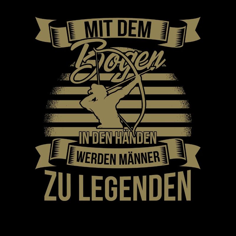 Bogenschiessen mit dem Bogen in den Händen