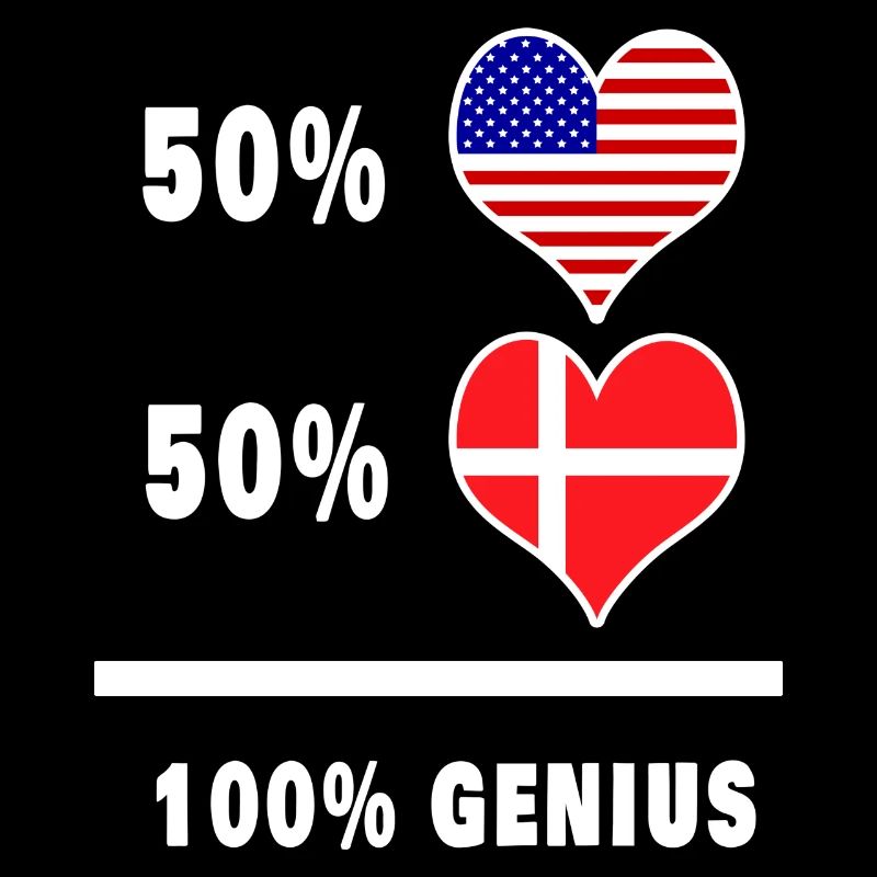 Conception ingénieuse du drapeau des États-Unis et du Danemark