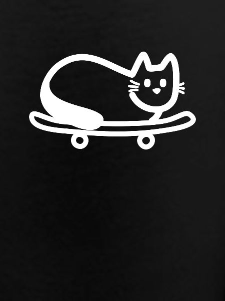 Cat on skateboard