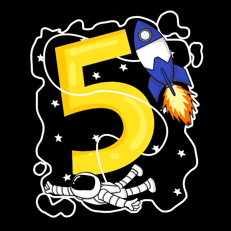 5ème anniversaire 5 ans astronaute espace