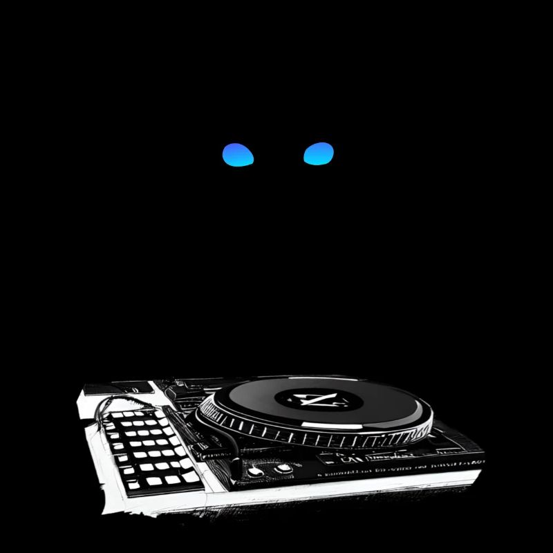 Cat DJ avec table de mixage