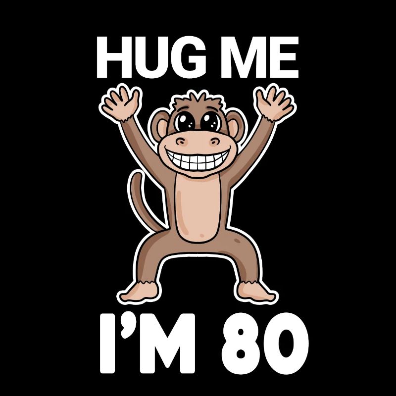 80 birthday - 80 years - hug