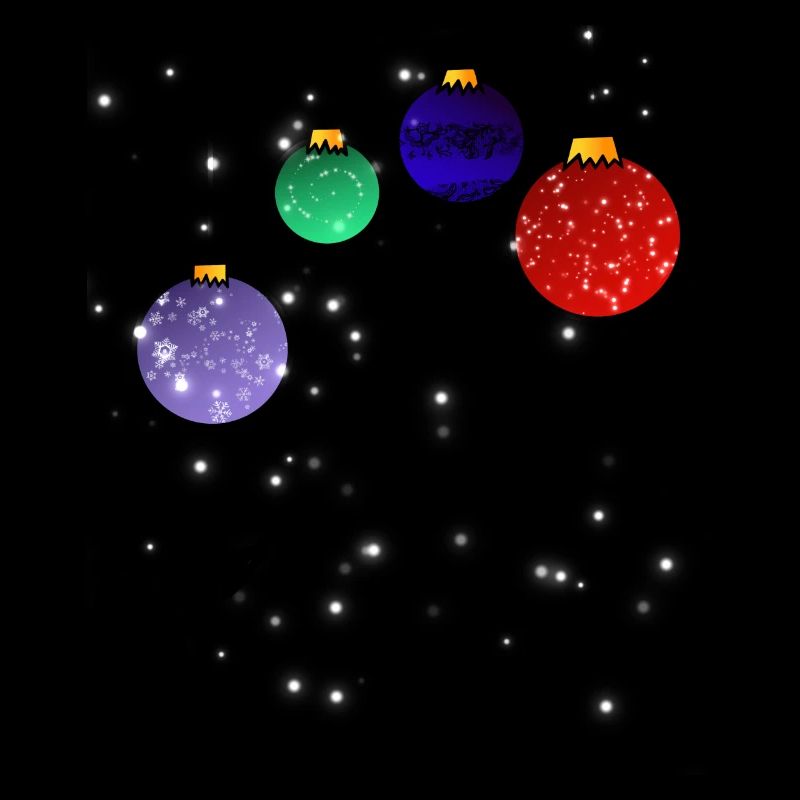 Boules d’arbre de Noël avec flocons de neige