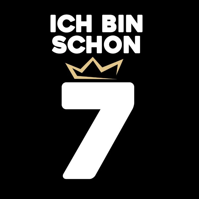 7 Geburtstag - 7 Jahre mit Krone