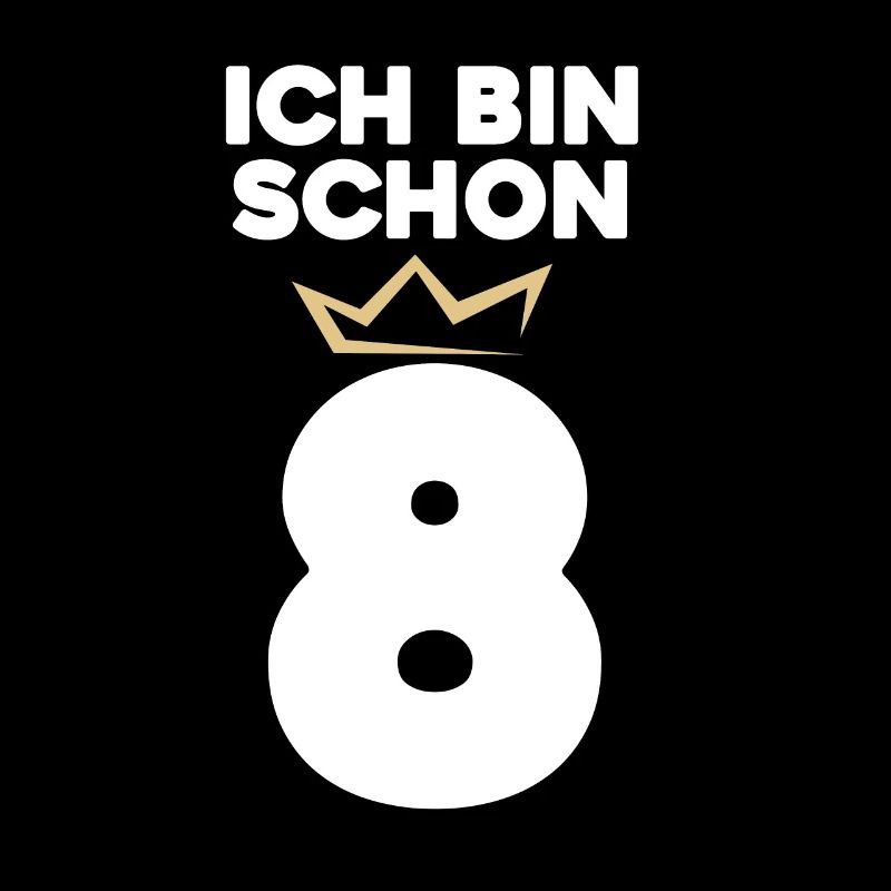 8 Geburtstag - 8 Jahre mit Krone