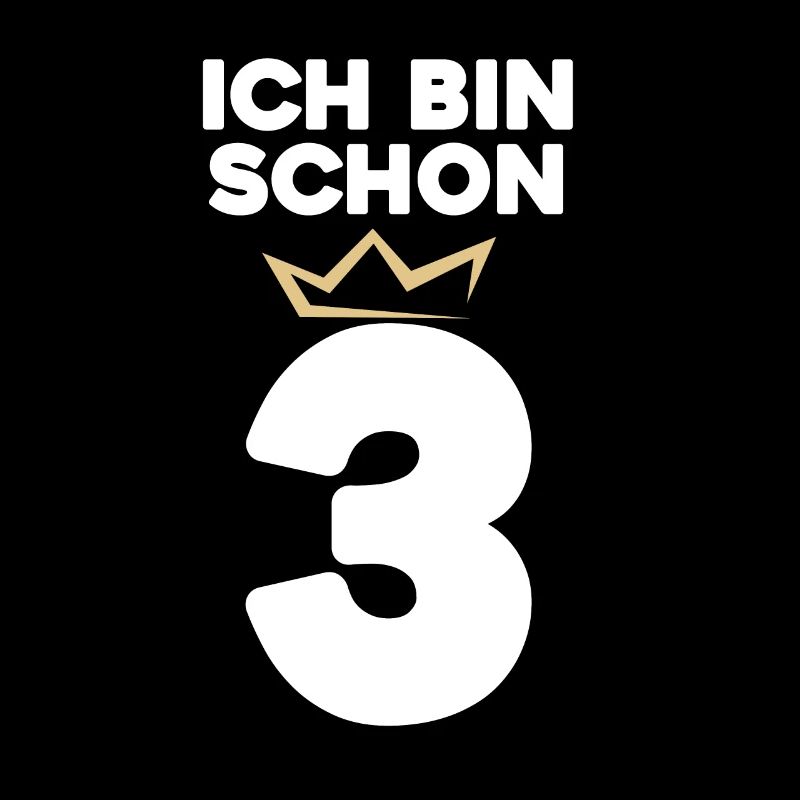 3 Geburtstag - 3 Jahre mit Krone