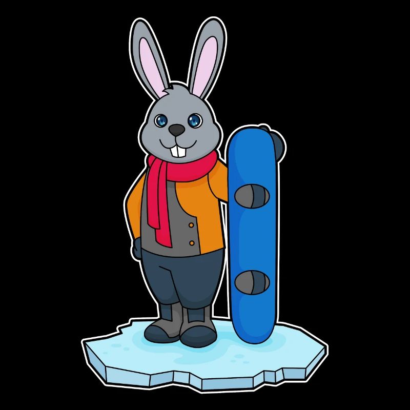 Rabbit Snowboarder Snowboard