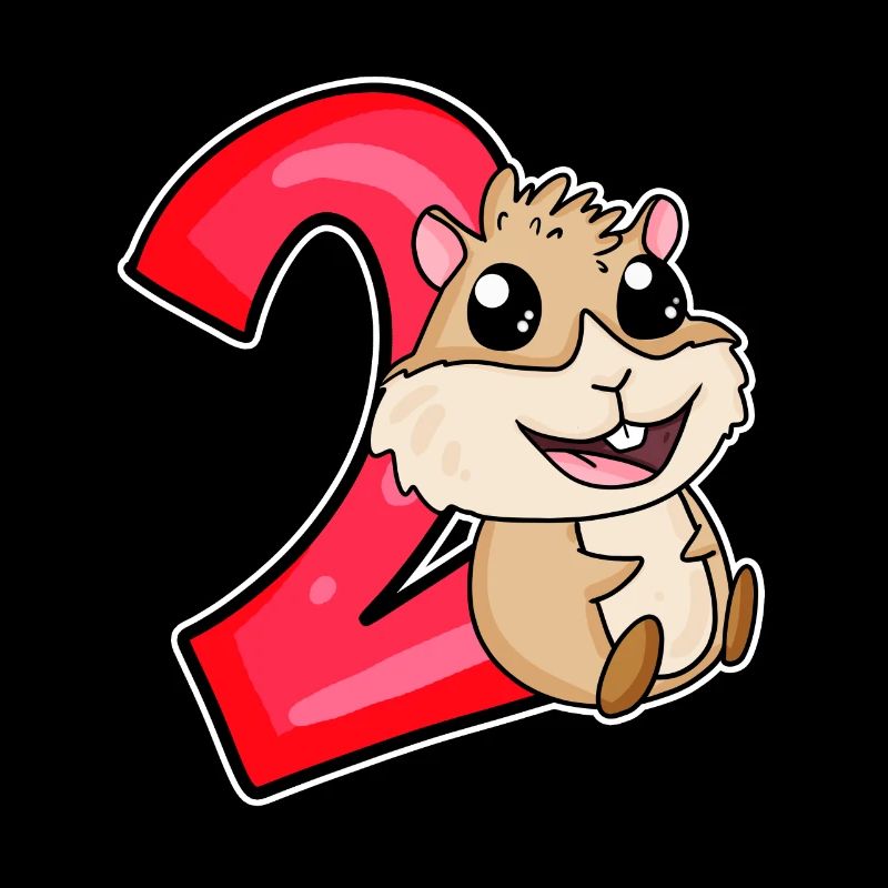 2 Jahre alt - 2 Geburtstag mit Tier Motiv