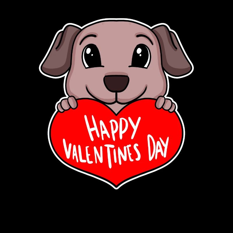 Propriétaire de chien de cœur de la Saint-Valentin