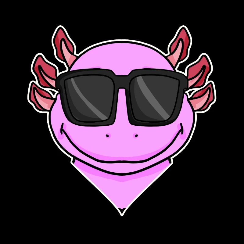 Axolotl avec lunettes de soleil