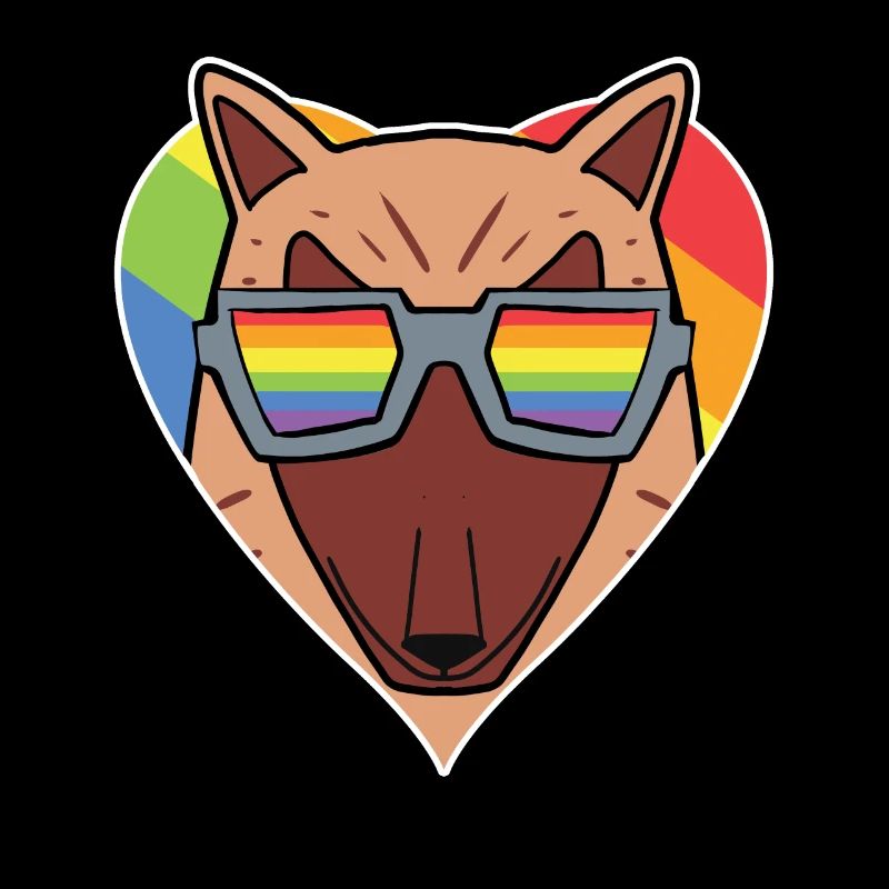Rainbow - dog with glasses