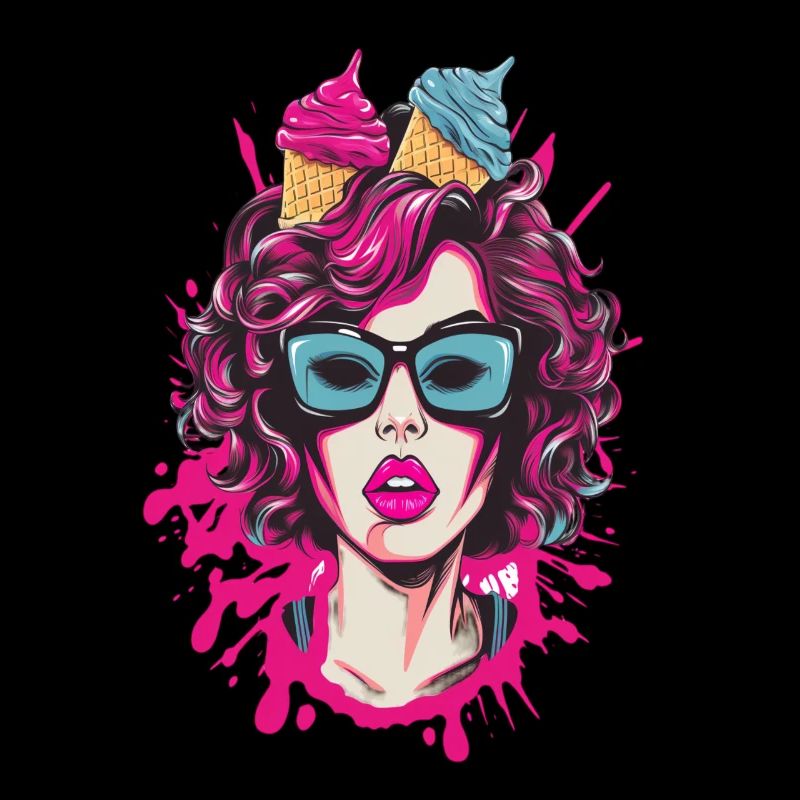 Lebendige Pop-Art Comics Schwester