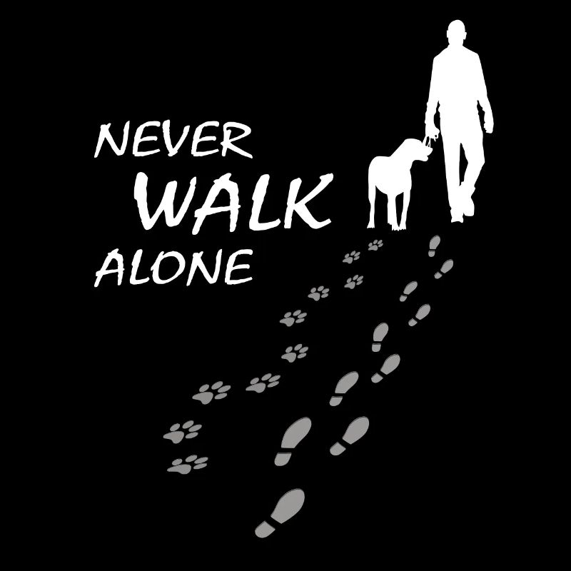 Never walk alone - Hund Herrchen Gassi, Backprint