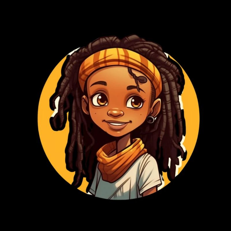 Lässiger Dreadlocks-Stil mit bunter Kopfbedeckung