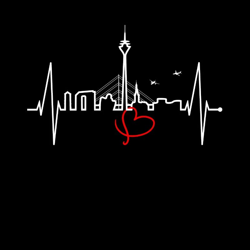 Dusseldorf Skyline Heartbeat Dear Dusseldorf