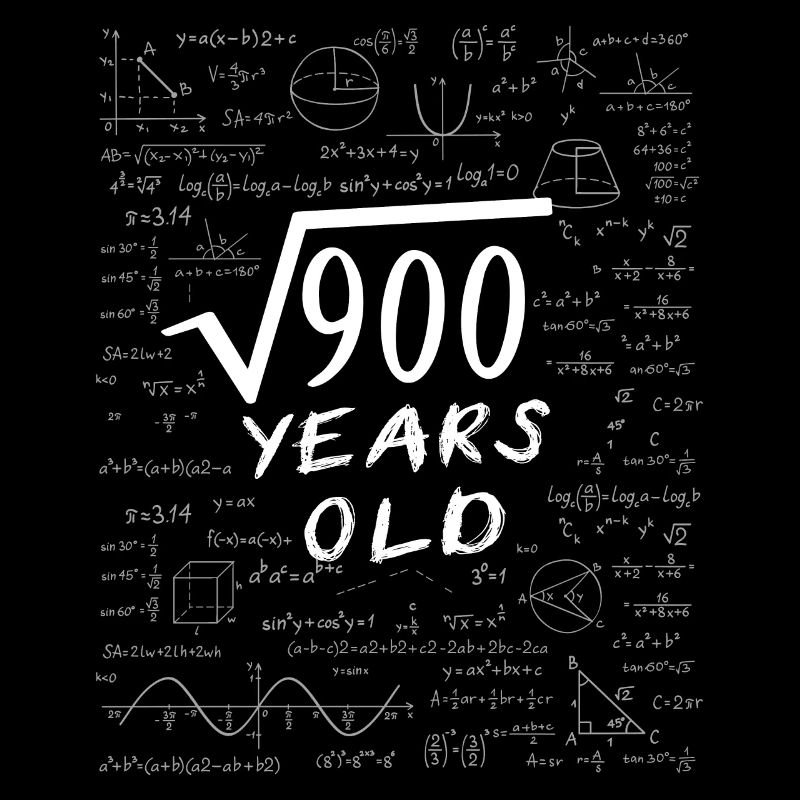 30e Anniversaire 30 ans Racine carrée de 900 math