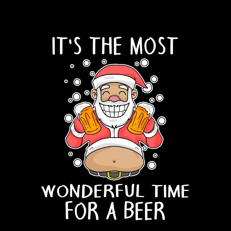 Weihnachtsmann Weihnachten Bier Spruch lustig
