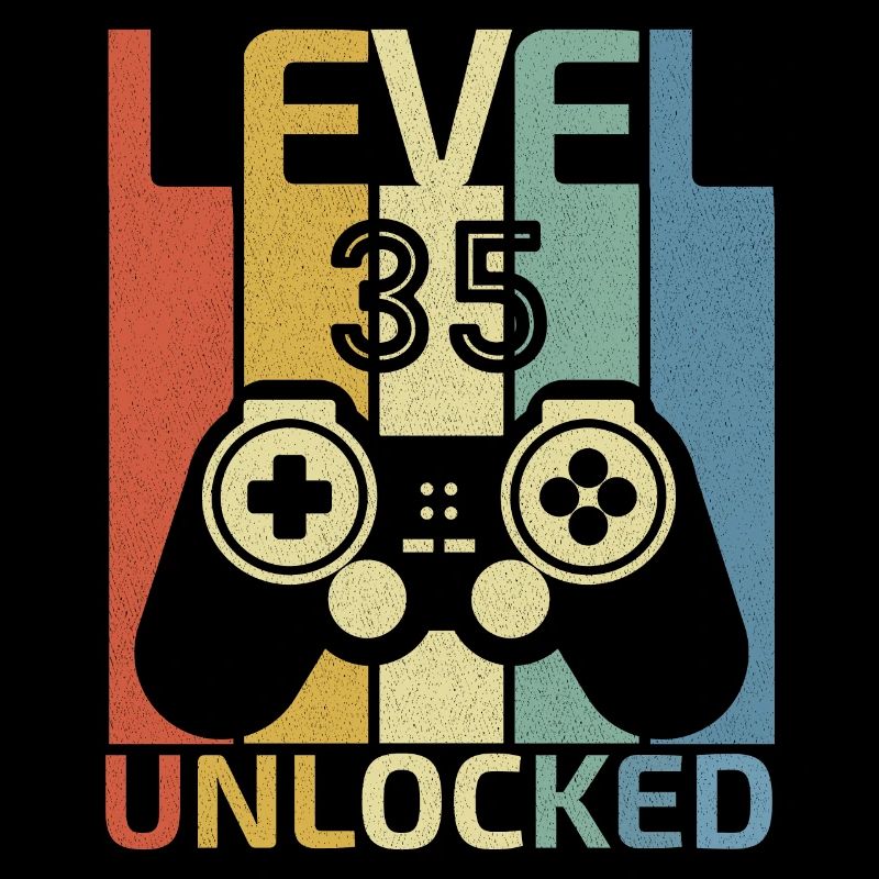 Level 35 freigeschaltet Lustiger Videospieler 35. Geburtstag