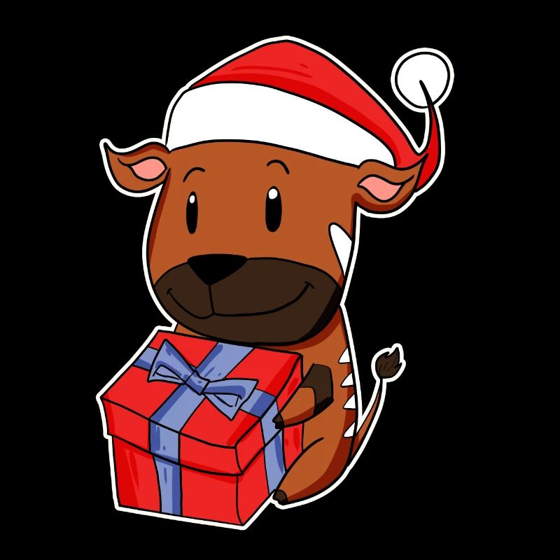 Antilope avec chapeau de Père Noël