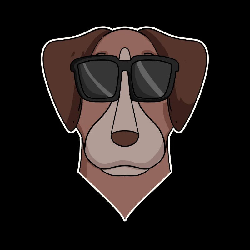 Pointer Hund mit Brille - cooler Hund