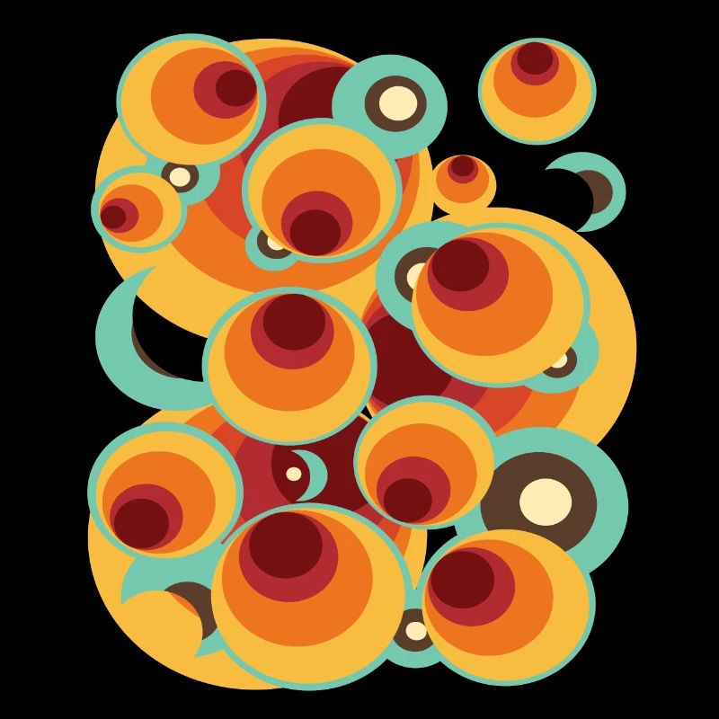 Abstract Polka Dot Ball Circle Pattern