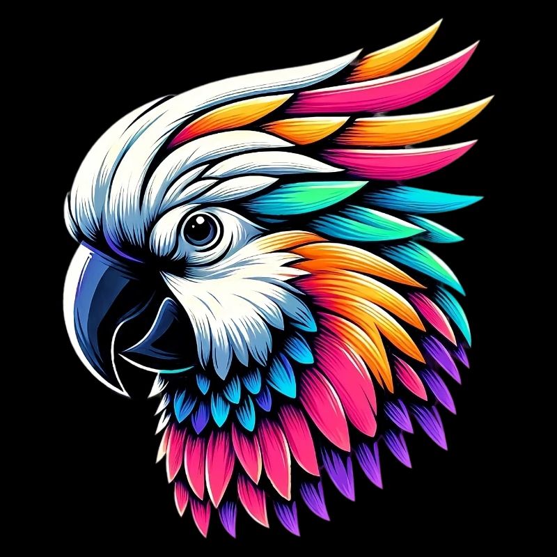 Perroquet cacatoès avec crête