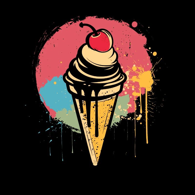 Ice cream cone graffiti