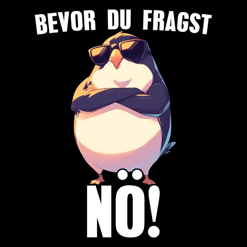 Bevor Du Fragst Nö! Sarkasmus Comic Pinguin